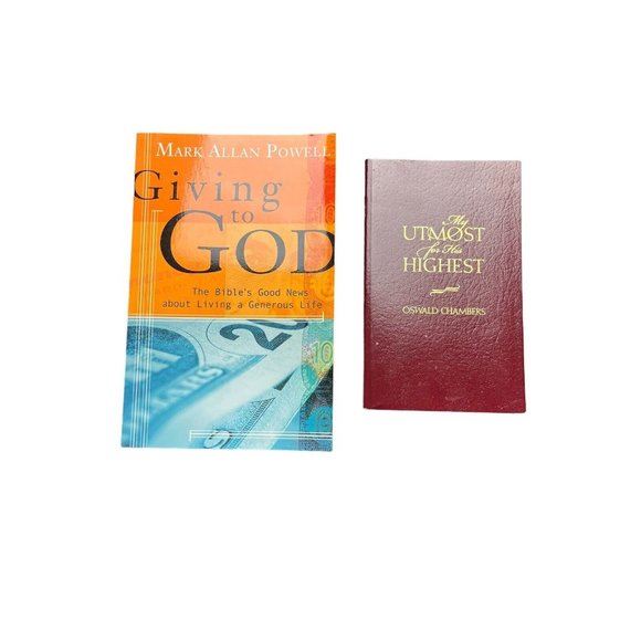 Christian Book Lot-‎ Giving to God By Powell, Utmost For His Highest By Chambers - Picture 1 of 9